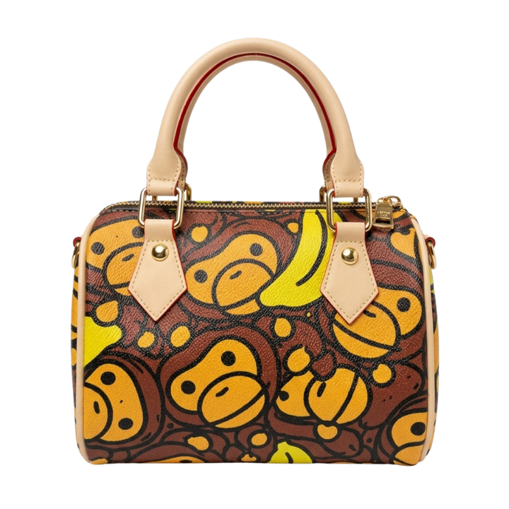 Monkey Business Mini Duffie Bag  – Trendy Compact Everyday Handbag